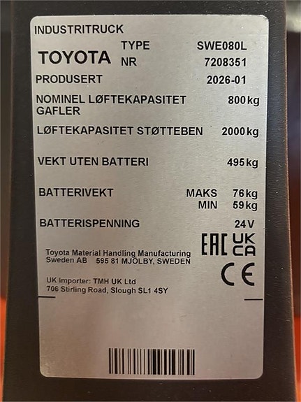 Toyota SWE080L 4 of 4