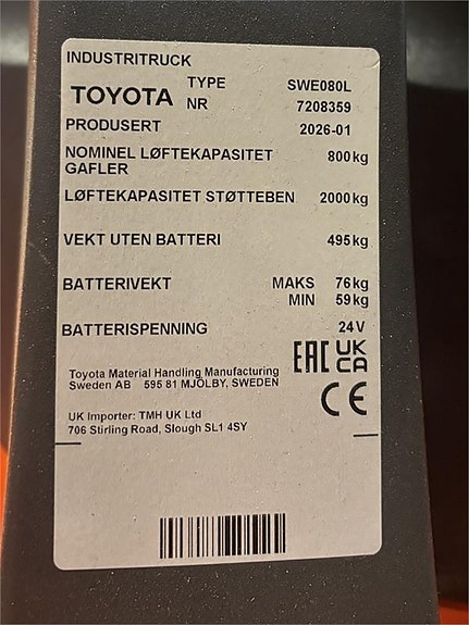 Toyota SWE080L 4 of 4