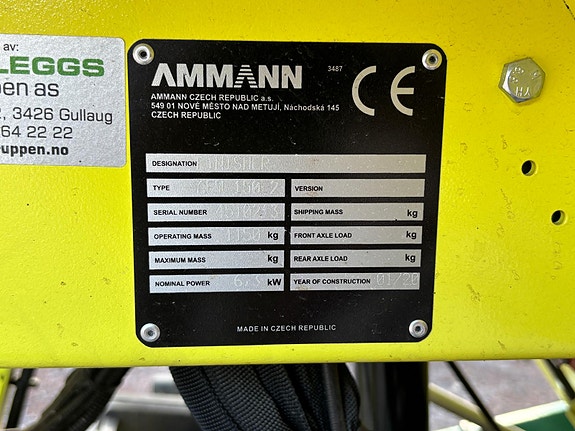 AMMANN AFW 150-2 asfaltutlegger - Kun 64 timer  - Leveringsklar 24 of 24