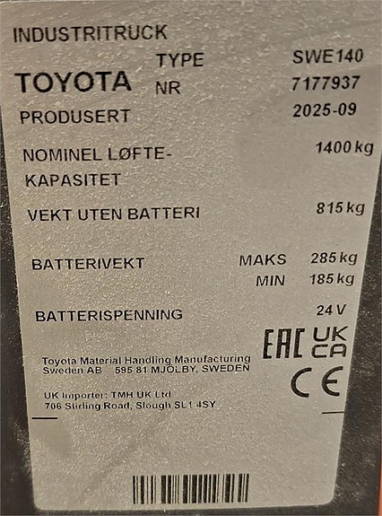 Toyota SWE140 4 of 4