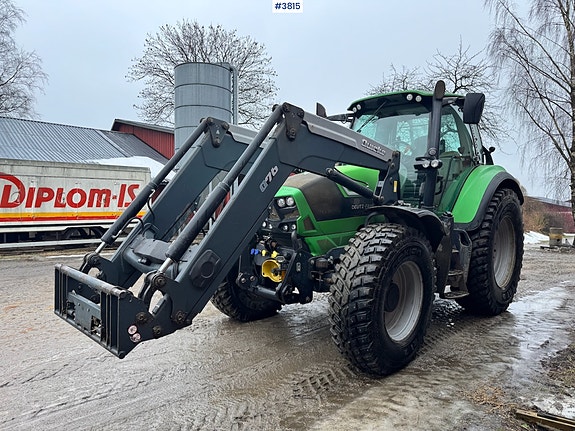 Deutz Fahr 6190 Agrotron m/ Frontlaster, Front PTO og 2 sett dekk. 6 of 30