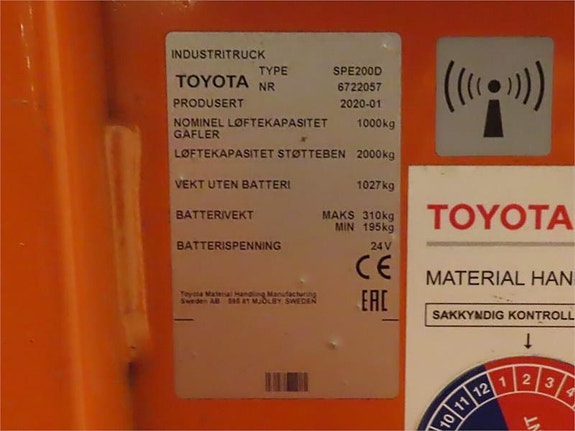 Toyota SPE200D 4 of 4
