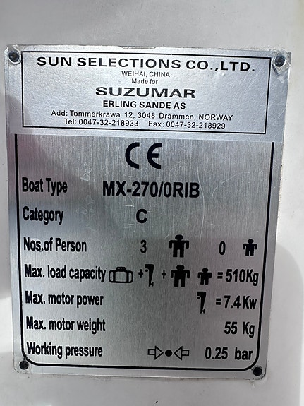 Suzumar MX-270/0 RIB 2018 mod 5 of 10