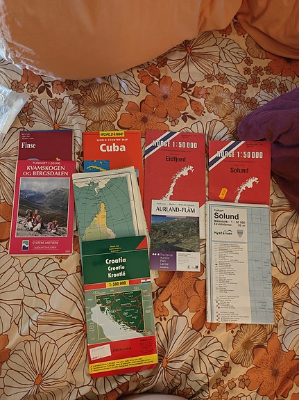 Samling tur- og veikart Norge, Cuba og Kroatia