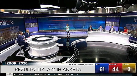Studio med grafikk fra Vizrt