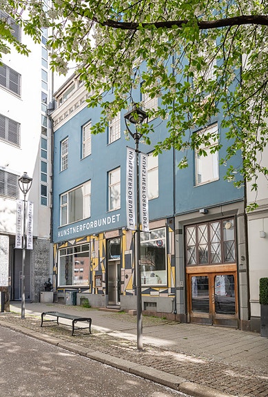 Kunstnerforbundets fasade i Kjeld Stubs gate 3 i Oslo.