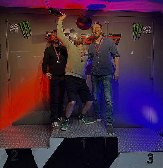 Vinnerene etter gokart med jobben!