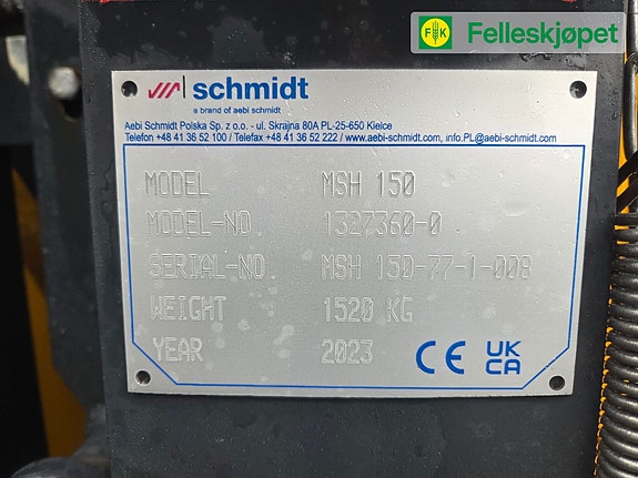 Schmidt MSH 150 Feiemaskin 11 of 14