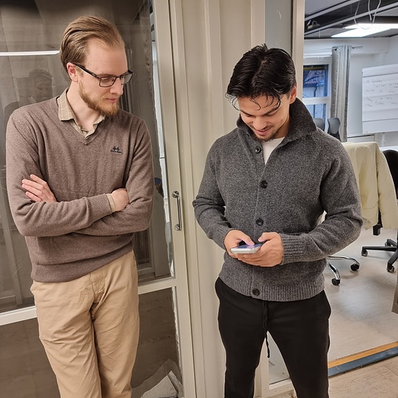 Daniel Simonsen (til venstre) og Mikael Kavli er styremedlemmer i Arena For Alle.
