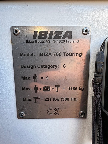 IBIZA 760 TOURING m Suzuki 300 HK for salg. Sjekk utstyr! 12 of 27