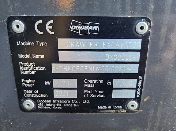 Doosan DX300LC 6 of 10