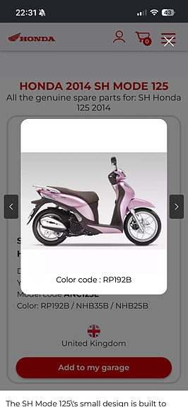 Honda SH 125i mode 12 of 30