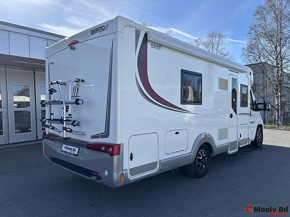 Rapido 665 F-SCANDINAVIAN EXCLUSIVE-MARKISE-SYKKELSTATIV-ALDE-FORMSYDDE GULVTEPPER-LITHIUM-AUTOMAT-ENKLE SENGER-NYSERVET++ 3 of 30