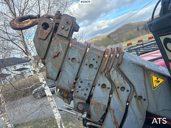 Scania P93H kranbil med 14 t/m kran og Laxo feste og tipp på kassen. Nylig EU-godkjent. SE VIDEO 28 of 30