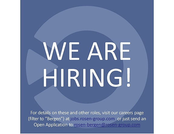 Visit our careers page (filter to Norway -Bergen) at https://www.rosen-group.com/en/careers/find-a-job or send in your application via https://jobs.rosen-group.com/register/4513. You may also send in an Open Application to rosen-bergen@rosen-group.com.