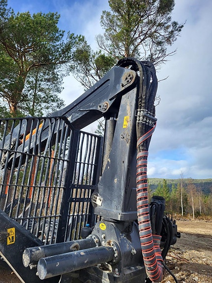 BMF 18T1 pro tonns tømmerhenger med 800 HD kran 6 of 13