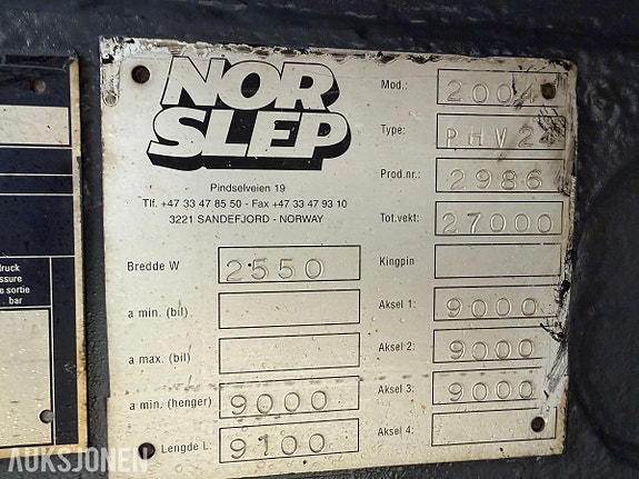 Nor Slep 3-aksla tippkjerre PHV-24T 25 of 25
