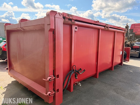 Andre JOAB krokpåbygg med HIAB XS HIDUO kran, radiostyring og væsketett container 4 of 26