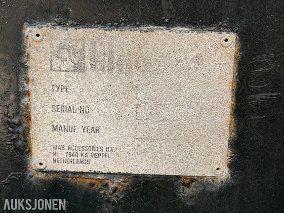 Andre JOAB krokpåbygg med HIAB XS HIDUO kran, radiostyring og væsketett container 12 of 26