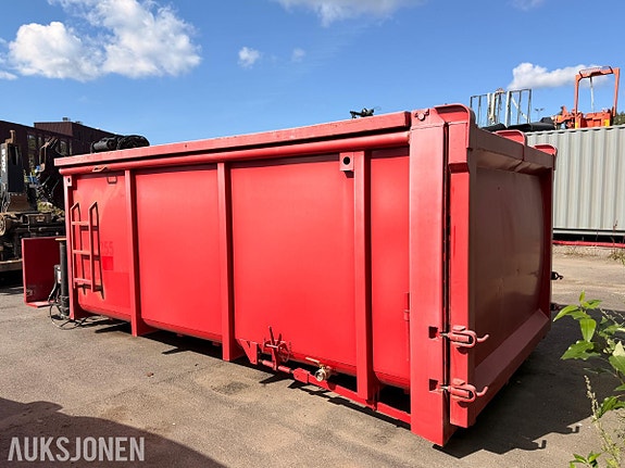 Andre JOAB krokpåbygg med HIAB XS HIDUO kran, radiostyring og væsketett container 5 of 26