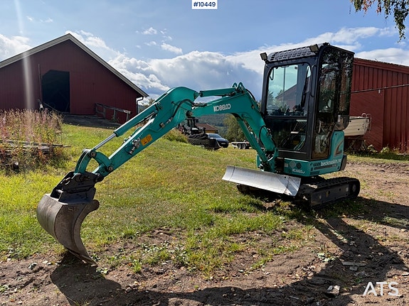 Kobelco SK17SR-3E SK17SR-3E minigraver – 877 timer – 2 skuffer. SE VIDEO! 6 of 25