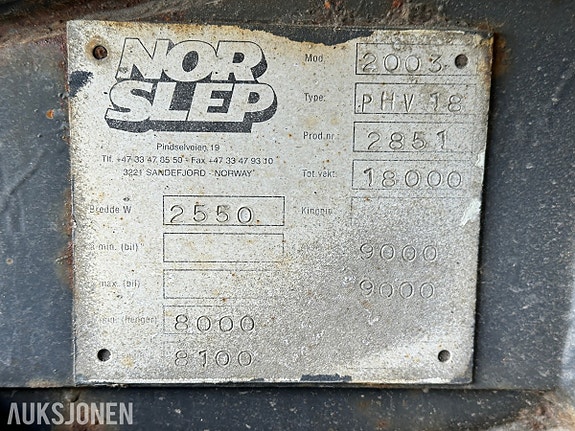 Nor Slep PHV - 18t tipphenger, 2 akslet, 18 000 kg 21 of 28