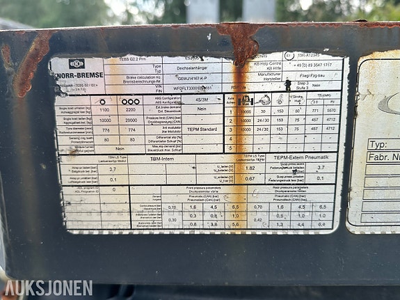 Fliegl Fahrzeugbau DTS 300 3-akslet maskinhenger – 22 850 kg nyttelast 11 of 30