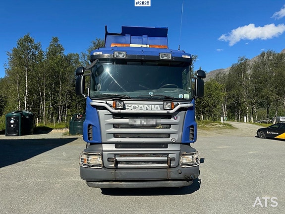 Scania R500 6x2 brøyterigget tippbil m/ brøyteplate og underliggende skjær. SE VIDEO 4 of 30