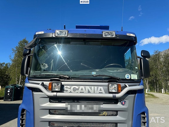 Scania R500 6x2 brøyterigget tippbil m/ brøyteplate og underliggende skjær. SE VIDEO 13 of 30