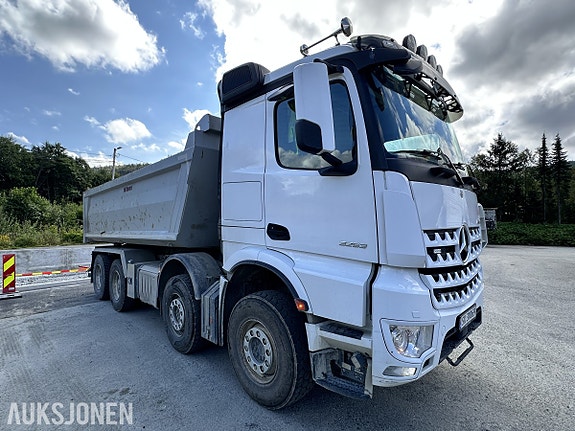 Mercedes-Benz Arocs 3253 med meiller hydraulisk vekselsystem, dumperkasse og betongblander 7 of 30