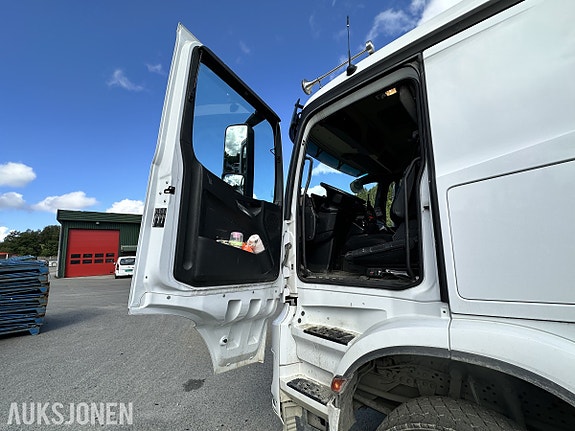 Mercedes-Benz Arocs 3253 med meiller hydraulisk vekselsystem, dumperkasse og betongblander 25 of 30