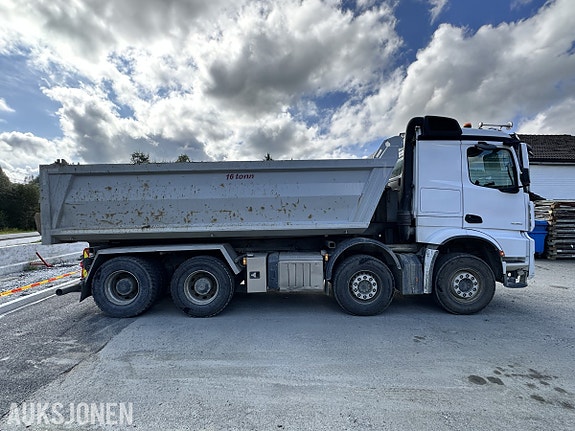 Mercedes-Benz Arocs 3253 med meiller hydraulisk vekselsystem, dumperkasse og betongblander 6 of 30
