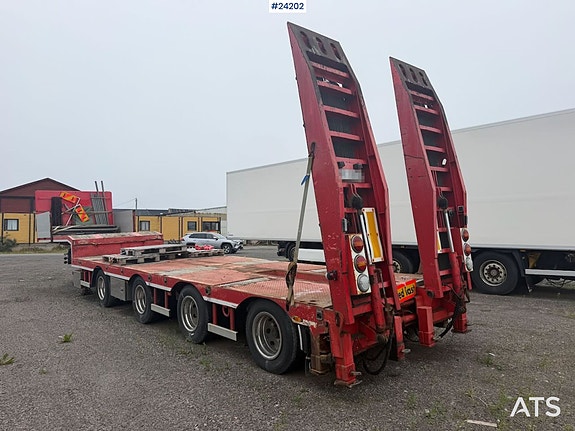 Andre Bodex 4 akslet maskinhenger m/ hydrauliske kjørebruer og uttrekk 5 of 21