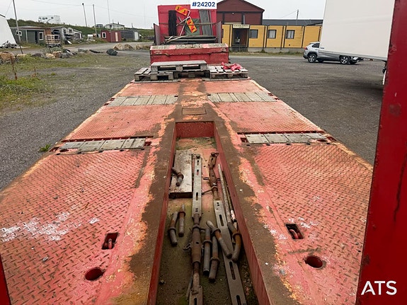 Andre Bodex 4 akslet maskinhenger m/ hydrauliske kjørebruer og uttrekk 19 of 21