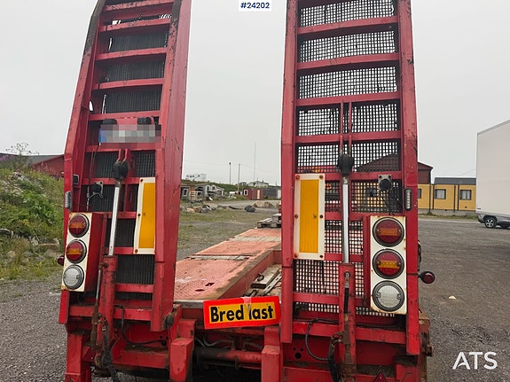 Andre Bodex 4 akslet maskinhenger m/ hydrauliske kjørebruer og uttrekk 20 of 21