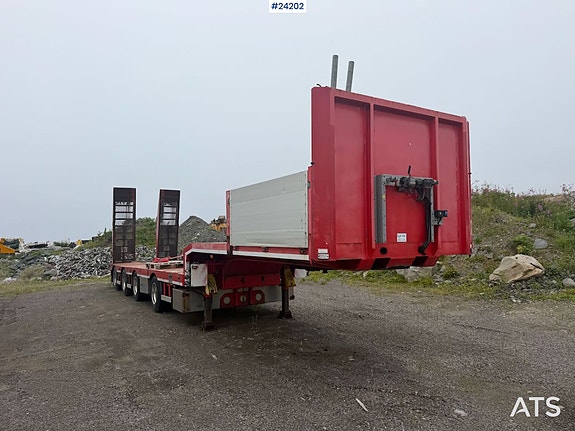 Andre Bodex 4 akslet maskinhenger m/ hydrauliske kjørebruer og uttrekk 2 of 21