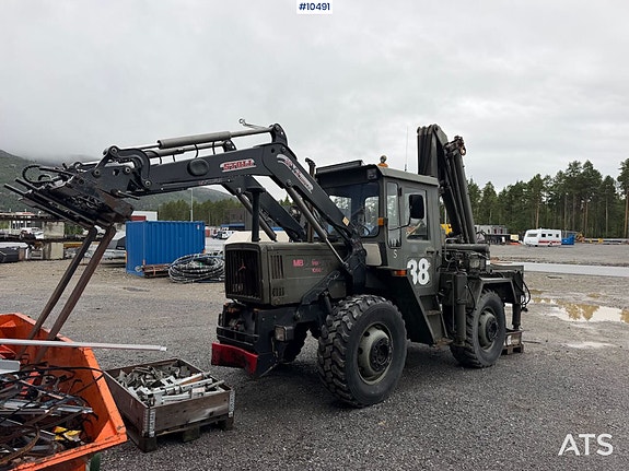 Mercedes MB-trac 1000 4x4 traktor m/ frontlaster og kran 7 of 30