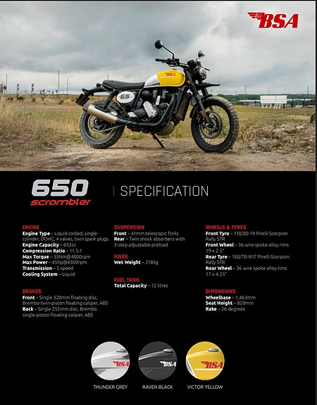 BSA Scrambler 650 *Nyhet 2026/5 år garanti/på lager nå* 9 of 30