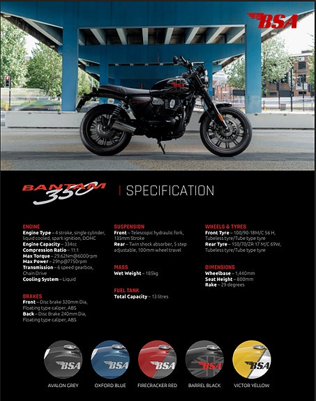 BSA Bantam 350 *Nyhet 2026/5 år garanti/på lager nå* 2 of 30