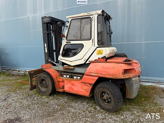 Toyota 5FD70 gaffeltruck med hev og senk på hytta 12 of 30
