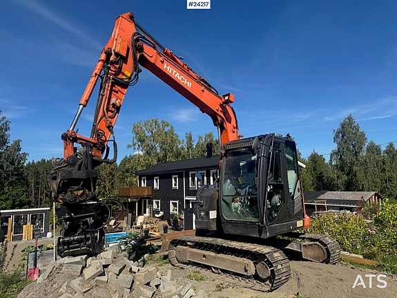 Hitachi ZX85US-5A Beltegraver m/ tilt, pusseskuffe og klype 2 of 30