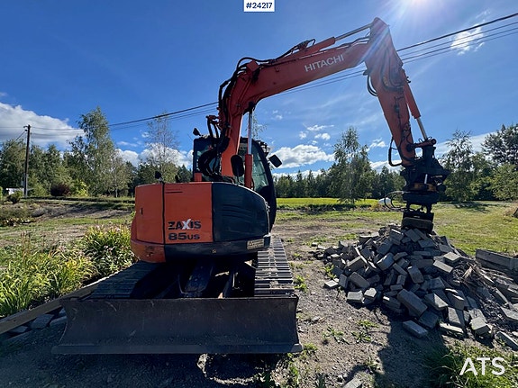Hitachi ZX85US-5A Beltegraver m/ tilt, pusseskuffe og klype 10 of 30