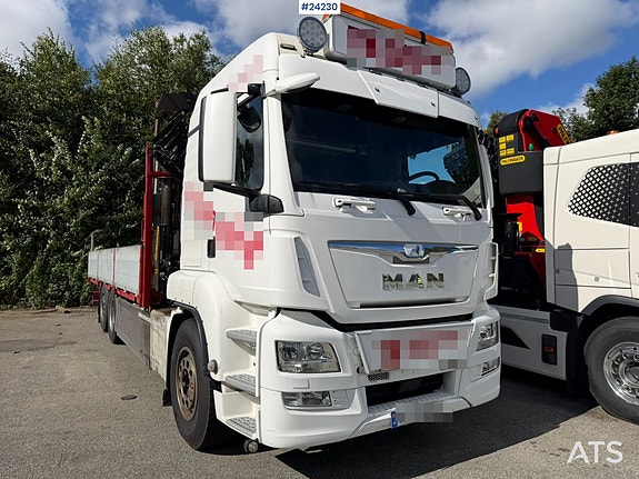 MAN TGS 26.460 6x2 kranbil m/23 t/m palfinger kran, plan og nedfellbare sidelemmer 3 of 30