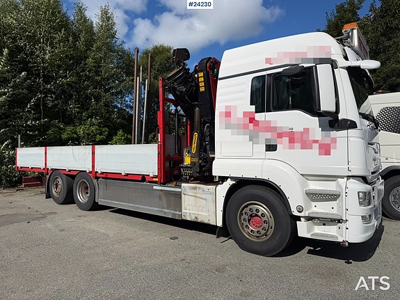MAN TGS 26.460 6x2 kranbil m/23 t/m palfinger kran, plan og nedfellbare sidelemmer 4 of 30
