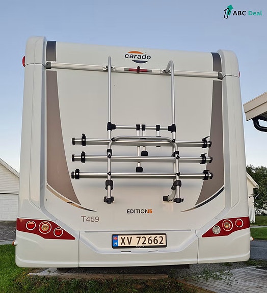 Carado T459 | HØSTSALG | 15.000KM | FaceToFace | Queenbed | 185W Solc.panel + 2stk.100aH.LithiumBatt. | Sykkelstativ | 3 of 30