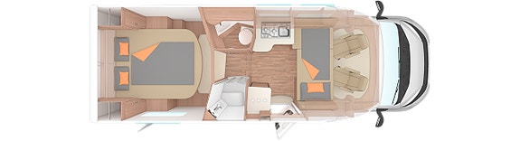 Weinsberg CARASUITE 700 DX  med Queenbed, Face-to-face sittegruppe, ALDE sentralvarme, Full LED frontbelysning ++ 7 of 28