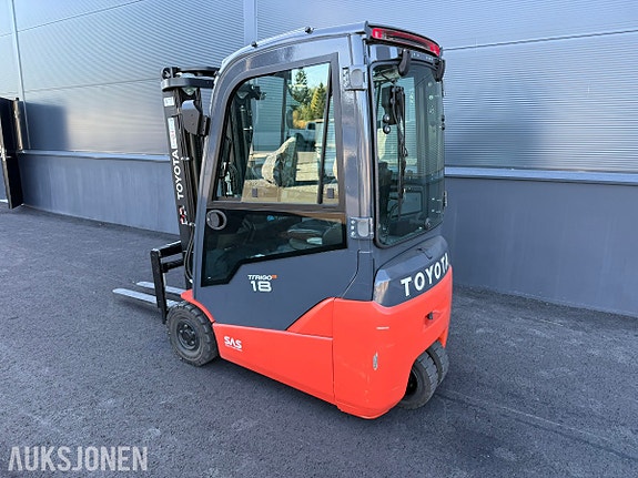 Toyota Traigo 48 8FBEK18T elektrisk truck – kun 298 timer – 4,3 m løftehøyde – 4 funksjoner – langgafler 8 of 30