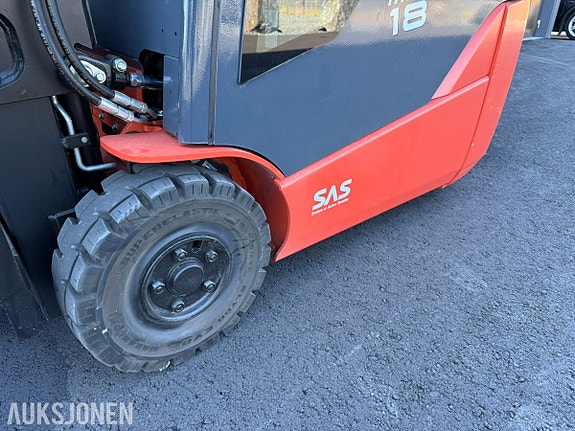 Toyota Traigo 48 8FBEK18T elektrisk truck – kun 298 timer – 4,3 m løftehøyde – 4 funksjoner – langgafler 10 of 30