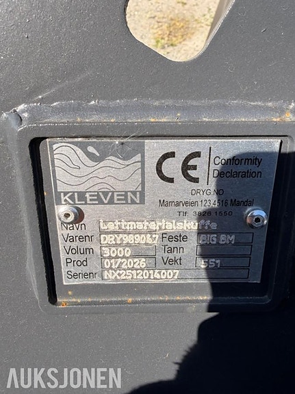 Andre Kleven Lettmaterialskuffe 3000L (Store BM) 4 of 4