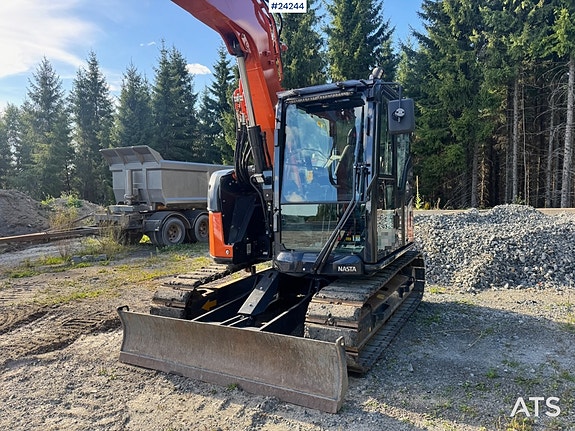 Hitachi ZX95US-7 Gravemaskin m/ Rototilt m/ grip – 2 Skuffer – Pigghamer – 720 Timer. 12 of 30